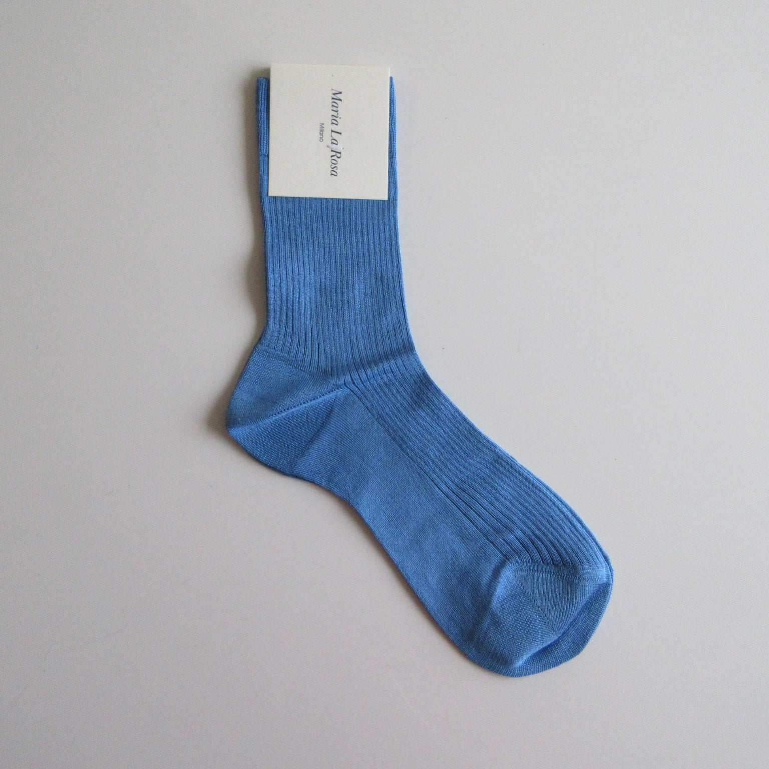 One Ribbed Socks Blu Real