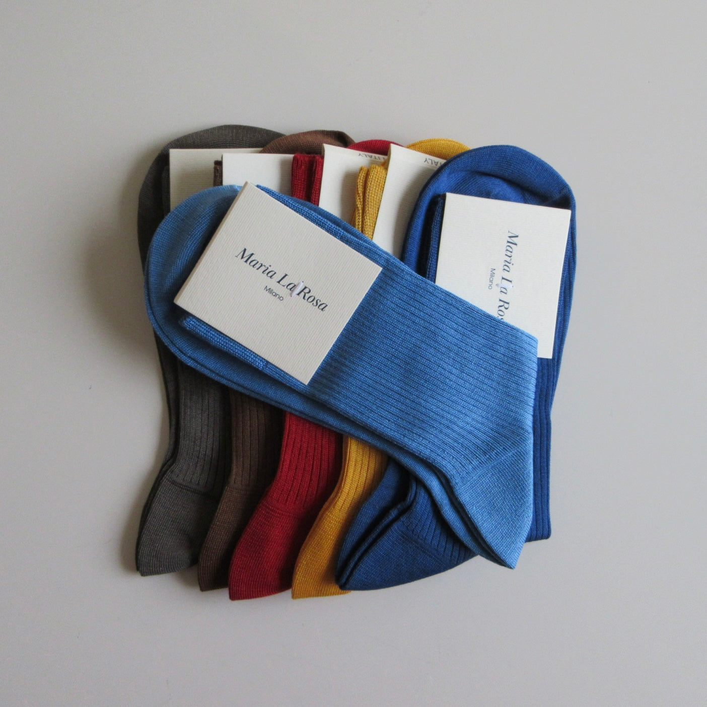 One Ribbed Socks Blu Real