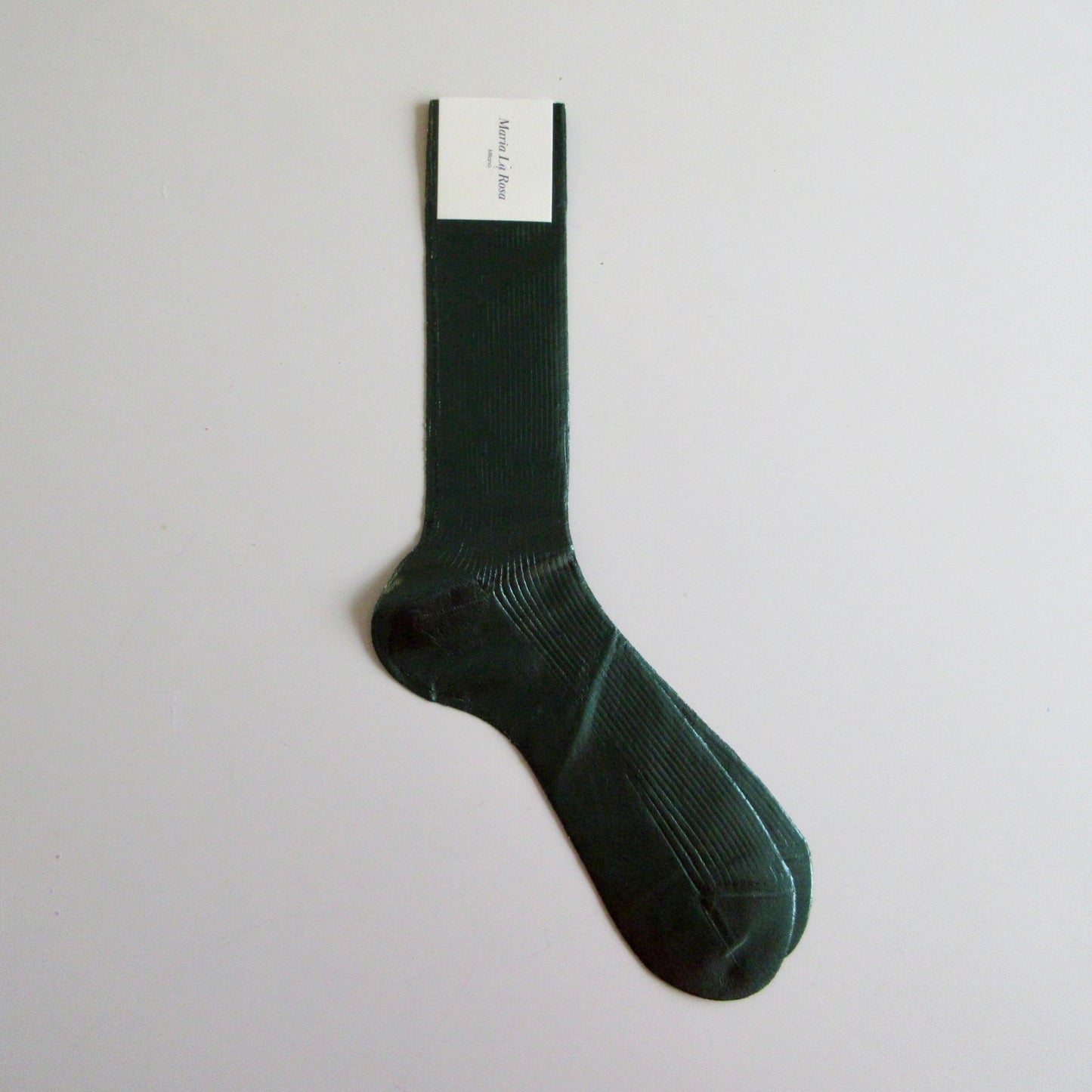 One Ribbed Laminated Socks Men's Forest Green