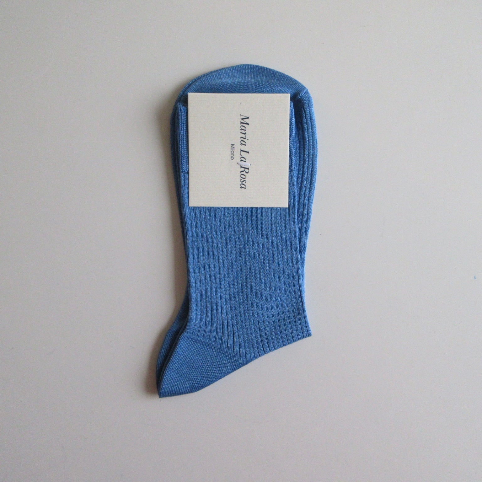 One Ribbed Socks Blu Real