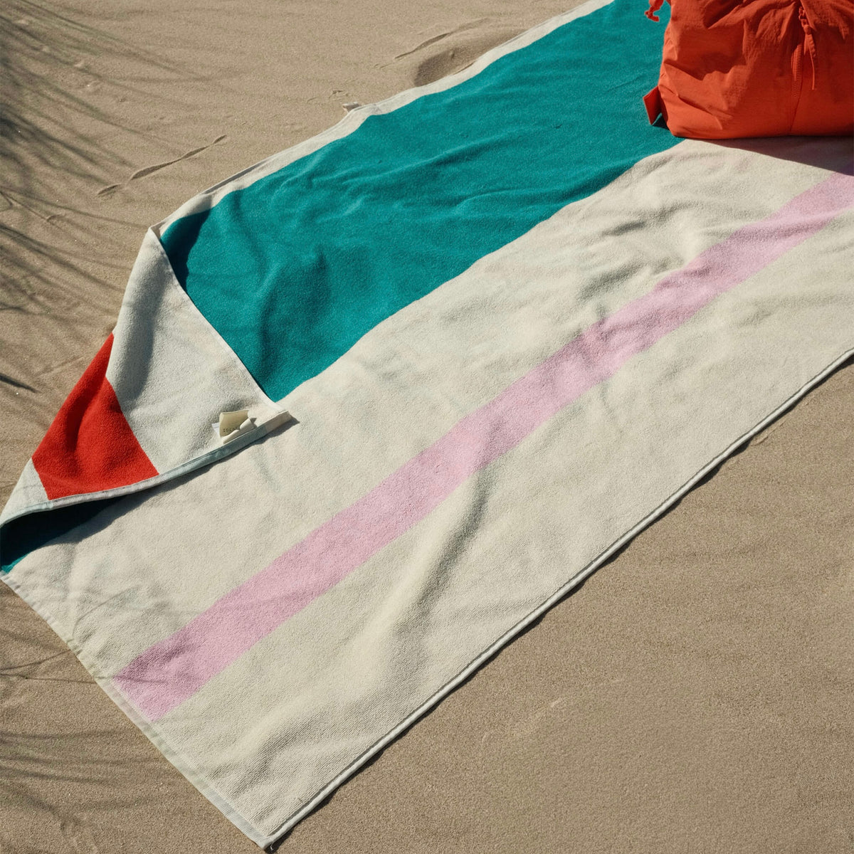 Martens & Martens Bath Sheet/Beach Towel - Pink Turquoise Lime Red