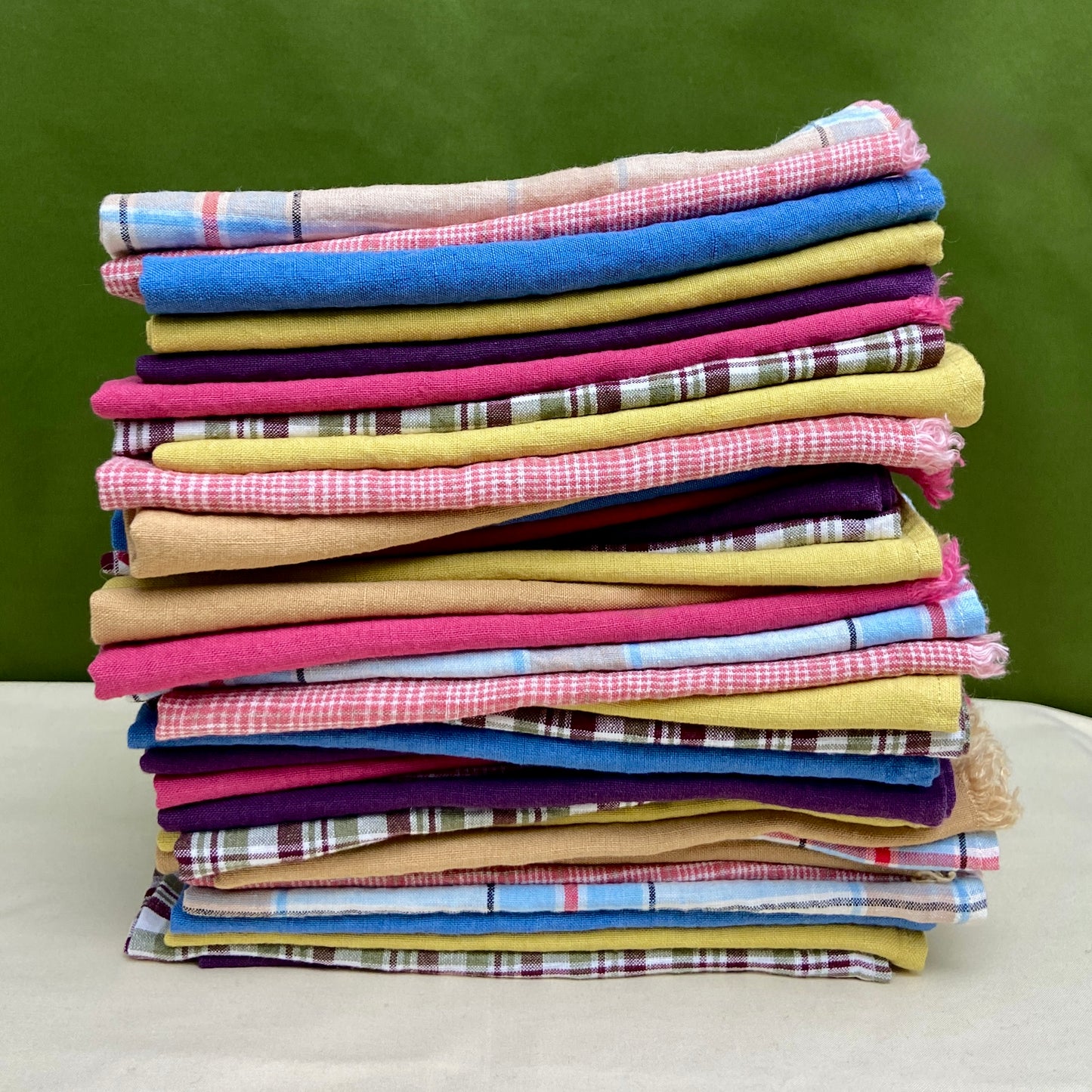 Linen Napkin - Bordeaux Plaid