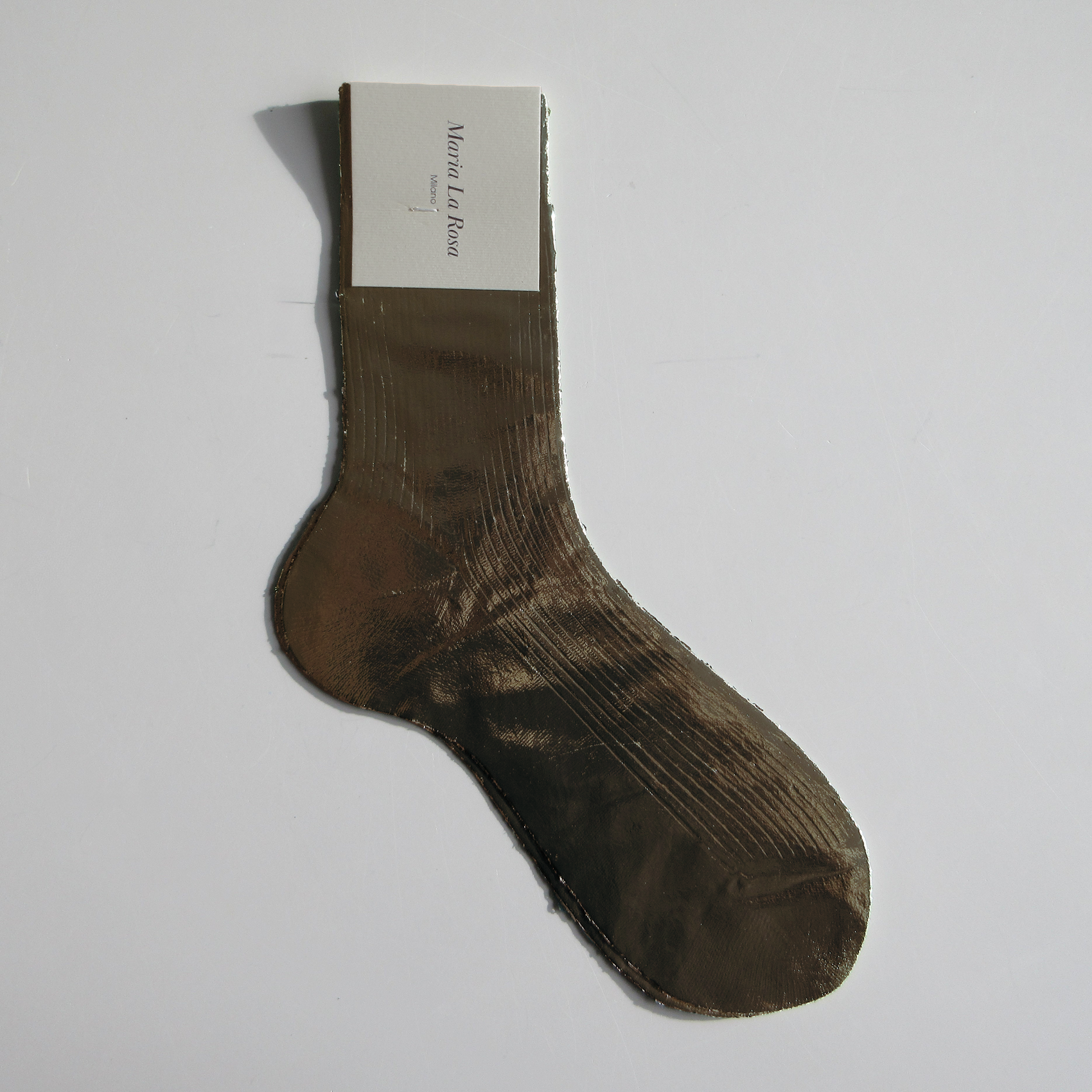 One Ribbed Laminated Socks Bosco