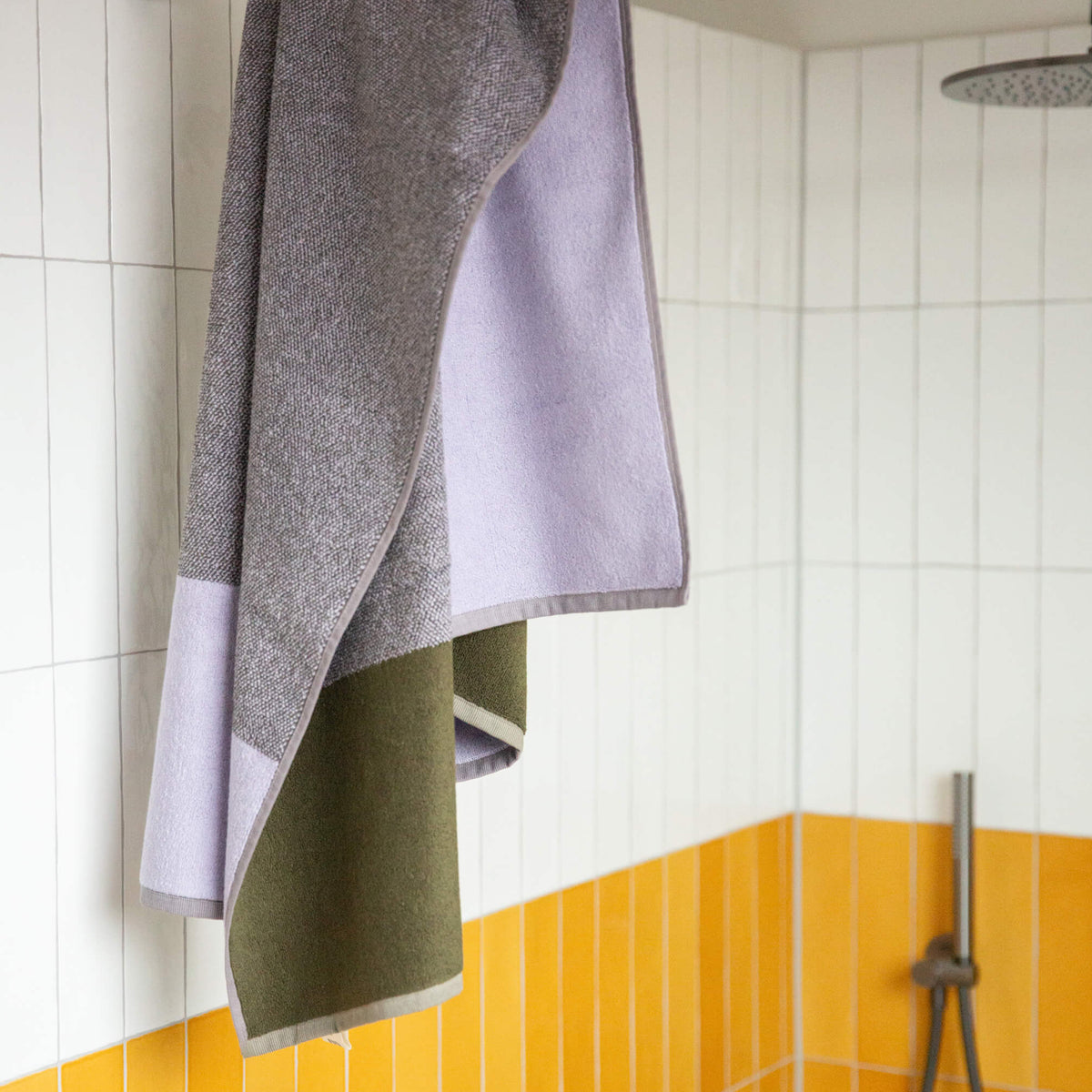 Lex Pott Bath Towel Set - Green/Lilac