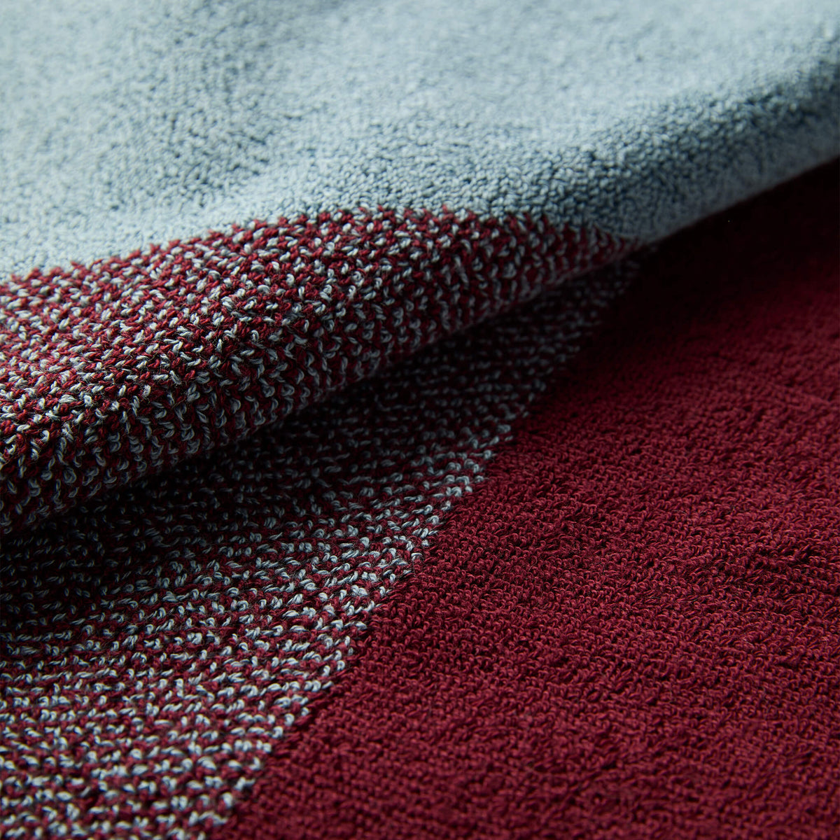 Lex Pott Guest Towel Set - Sky Blue/Bordeaux
