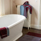 Lex Pott Bath Towel Set - Sky Blue/Bordeaux