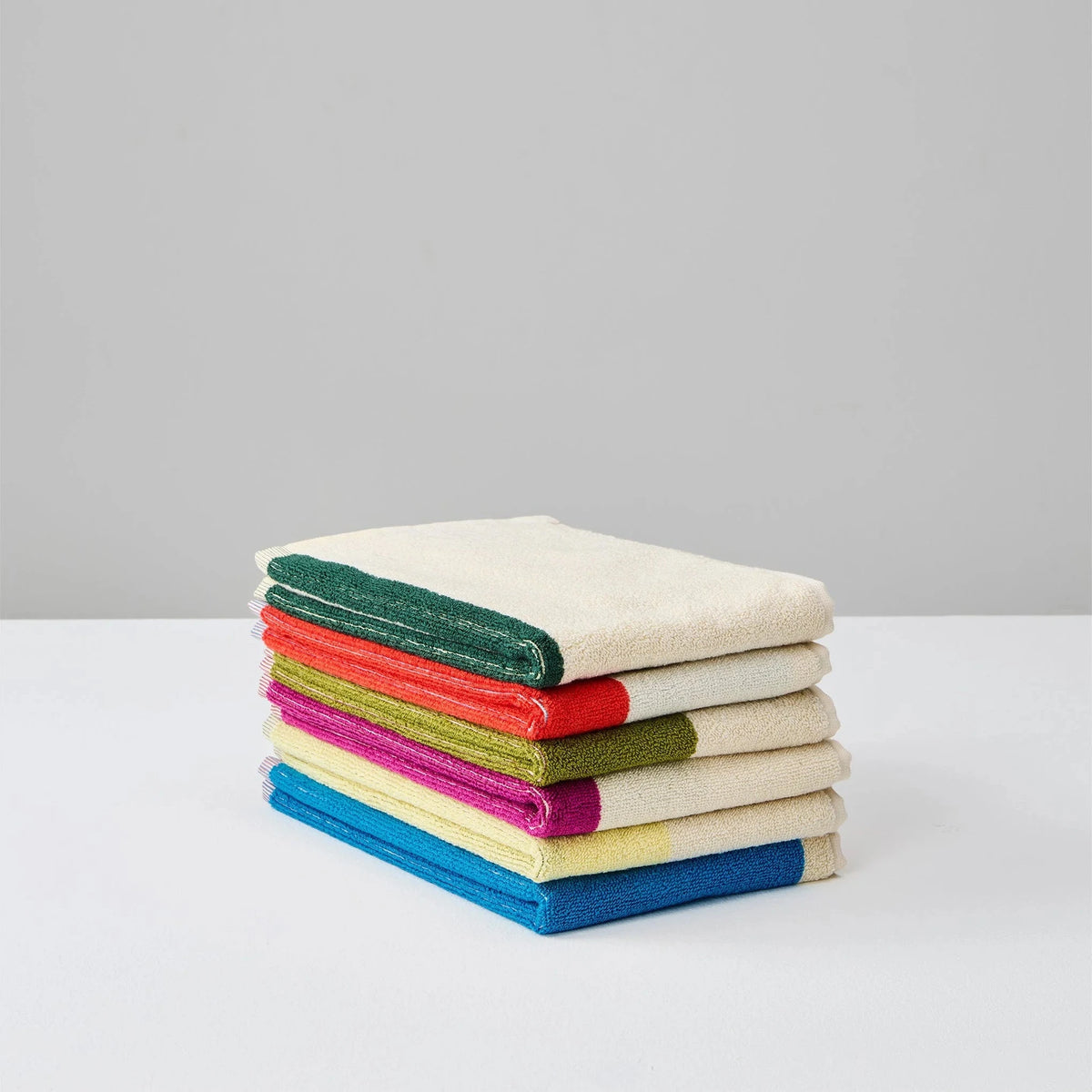 Martens & Martens Guest Towel Set - Aqua Fuchsia Yellow