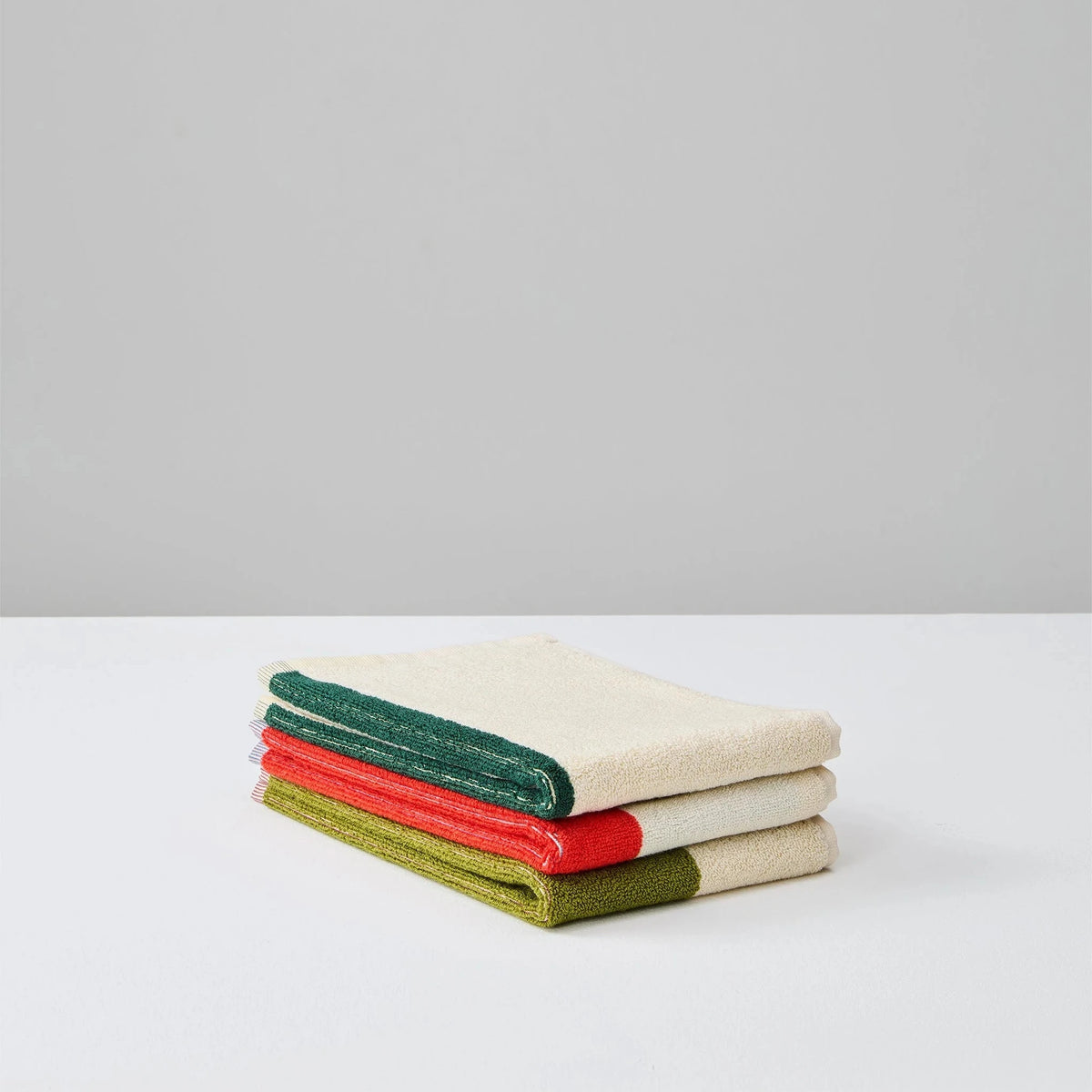 Martens & Martens Guest Towel Set - Aqua Fuchsia Yellow