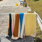 Martens & Martens Bath Sheet/Beach Towel - Red Dark Green Toffee Pink