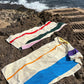 Martens & Martens Bath Sheet/Beach Towel - Red Dark Green Toffee Pink