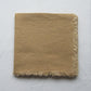 Fringed Napkin Set of 6 Light Caramel