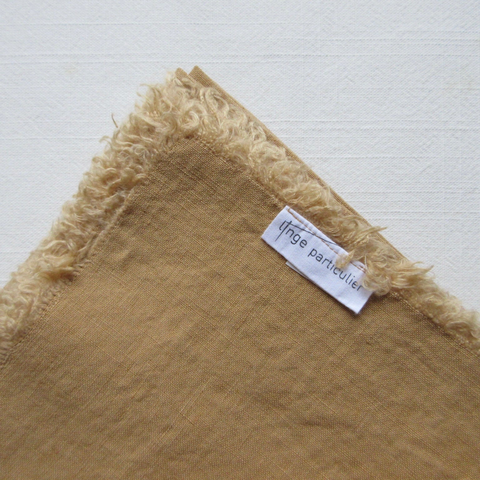 Fringed Napkin Set of 6 Light Caramel