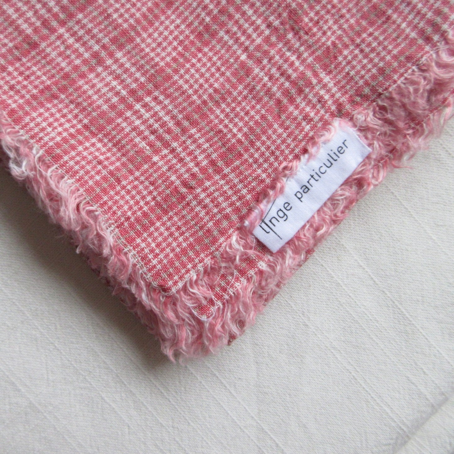 Fringed Napkin Set of 6 Red Check