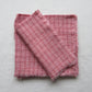 Fringed Napkin Set of 6 Red Check