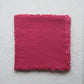 Fringed Napkin Set of 6 Tyrian Pink