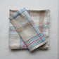 Fringed Napkin Set of 6 Blue Hanky