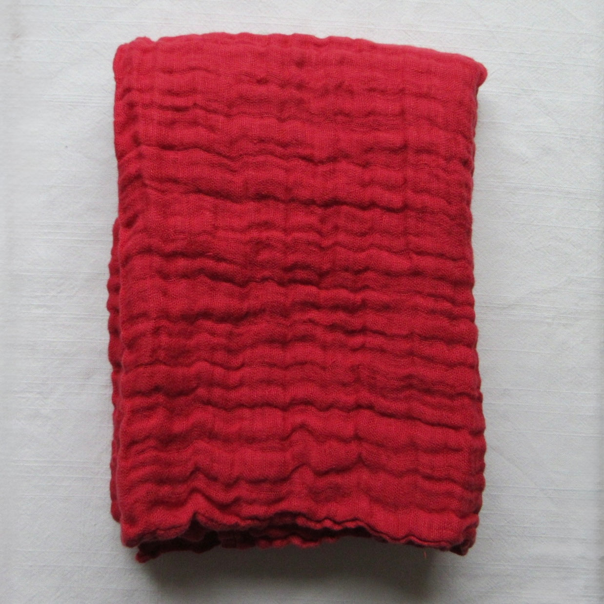 Linen Scarf Red