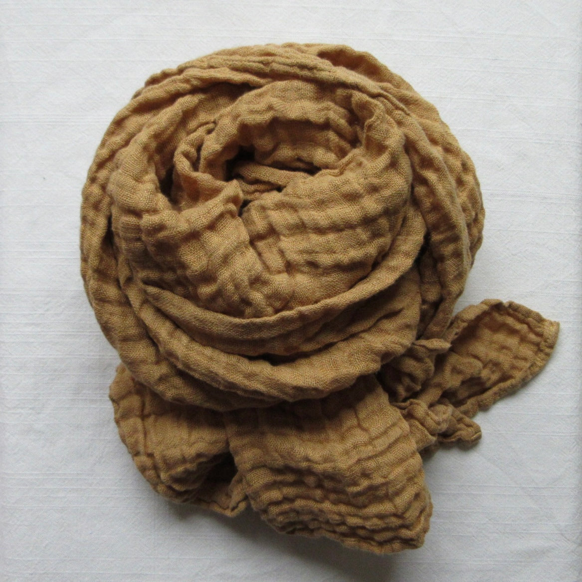 Linen Scarf Light Caramel