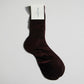 One Ribbed Laminated Socks Bordeaux