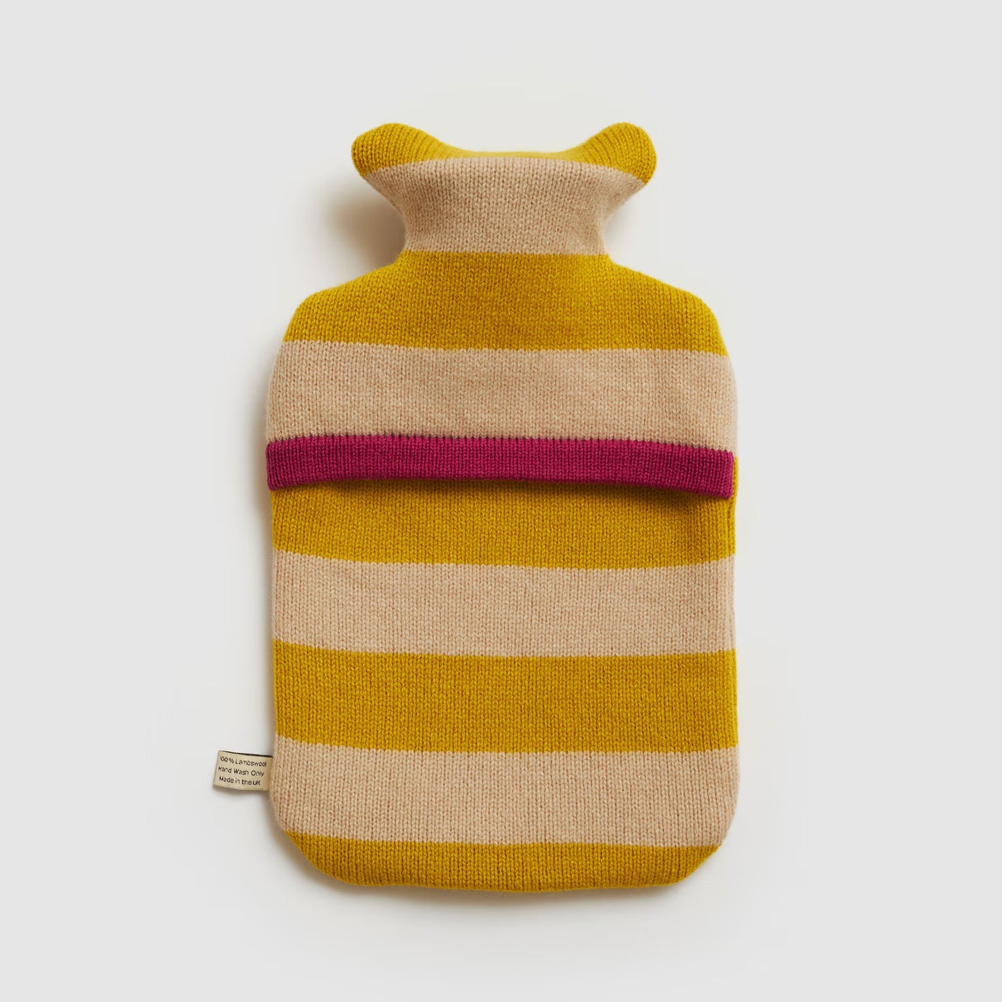 Stripe Oatmeal & Mustard Hot Water Bottle & Cover