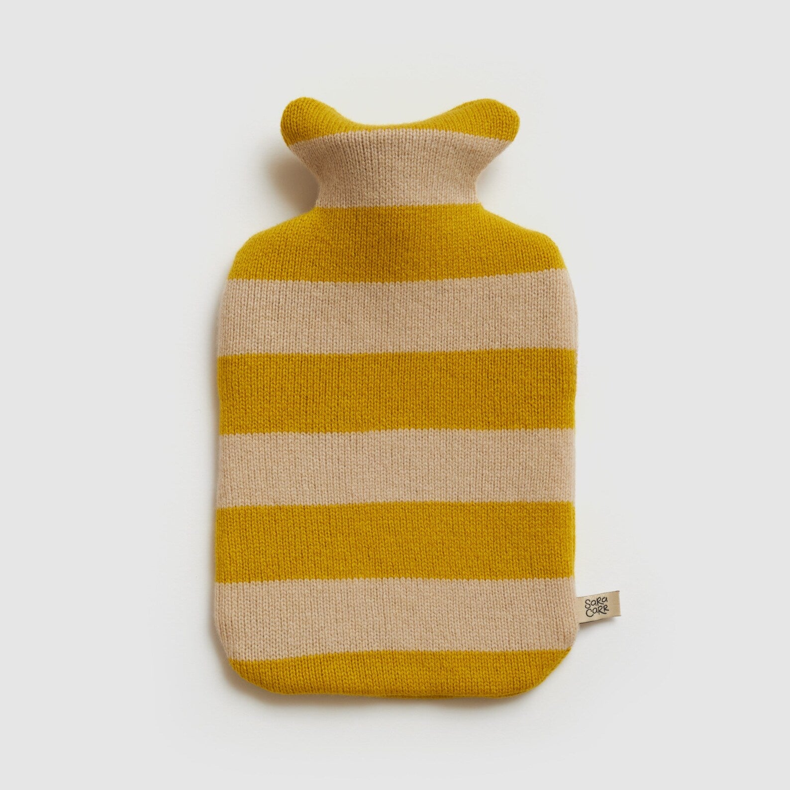 Stripe Oatmeal & Mustard Hot Water Bottle & Cover