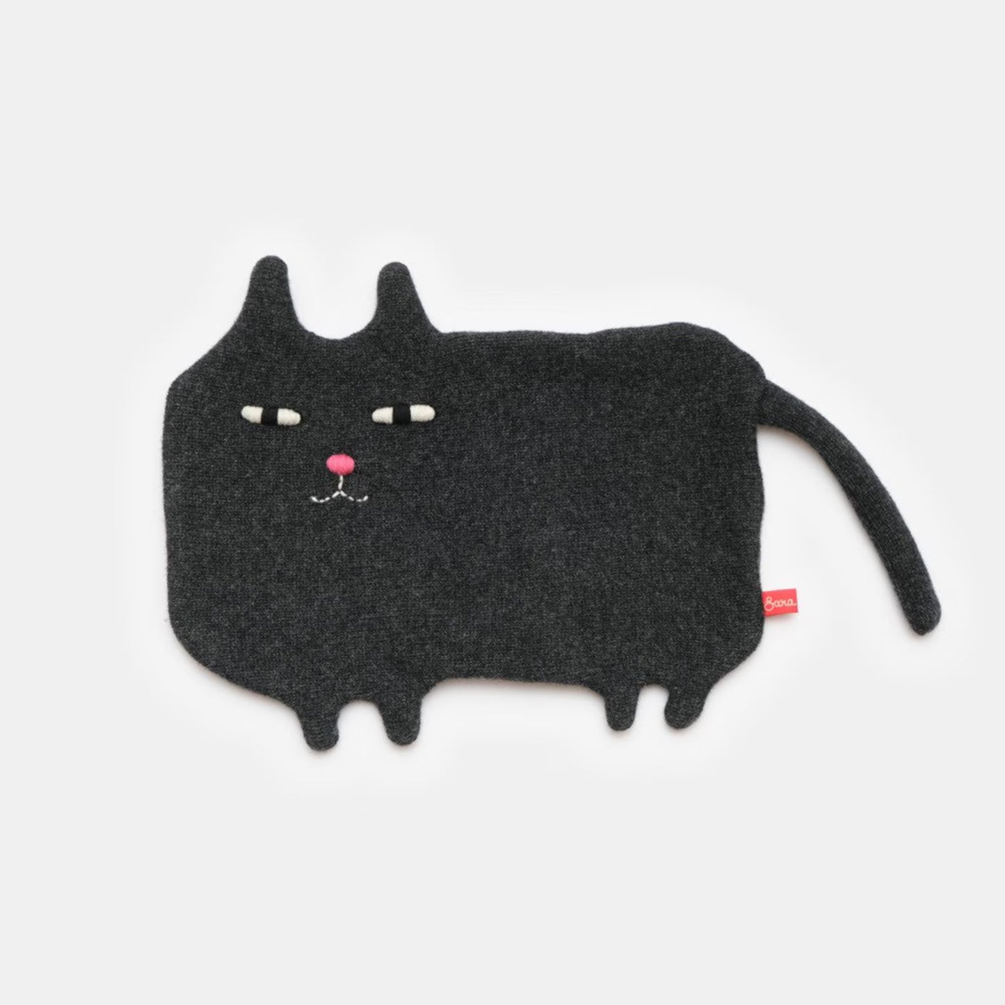 Giles Black Cat Hot Water Bottle Cover and Bottle