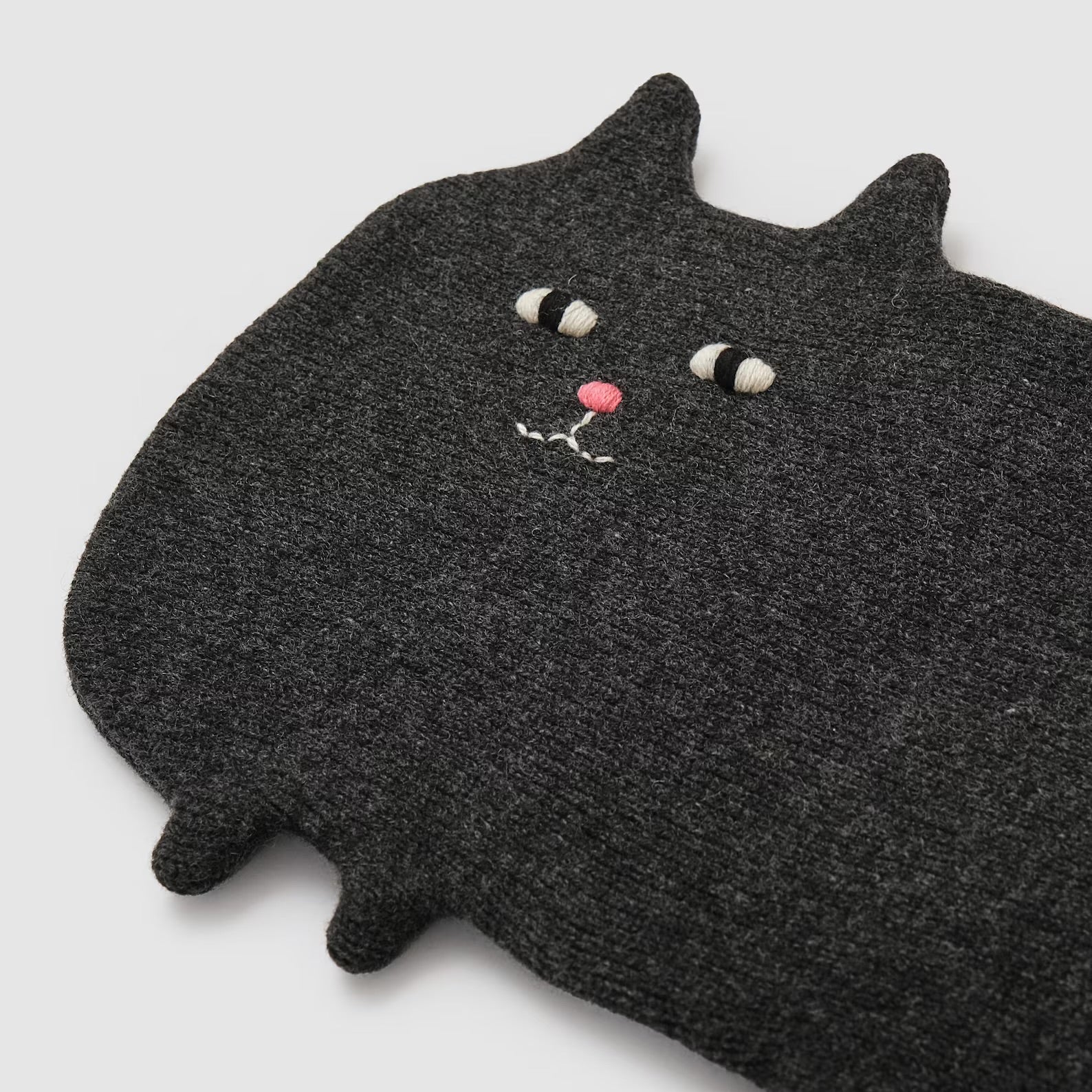 Giles Black Cat Hot Water Bottle Cover and Bottle