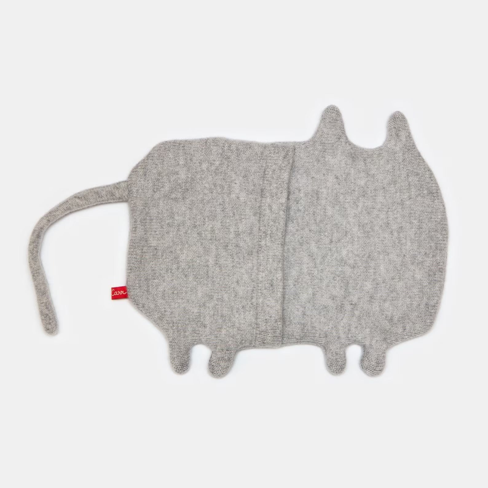 Ernest Grey Cat Hot Water Bottle Cover and Bottle