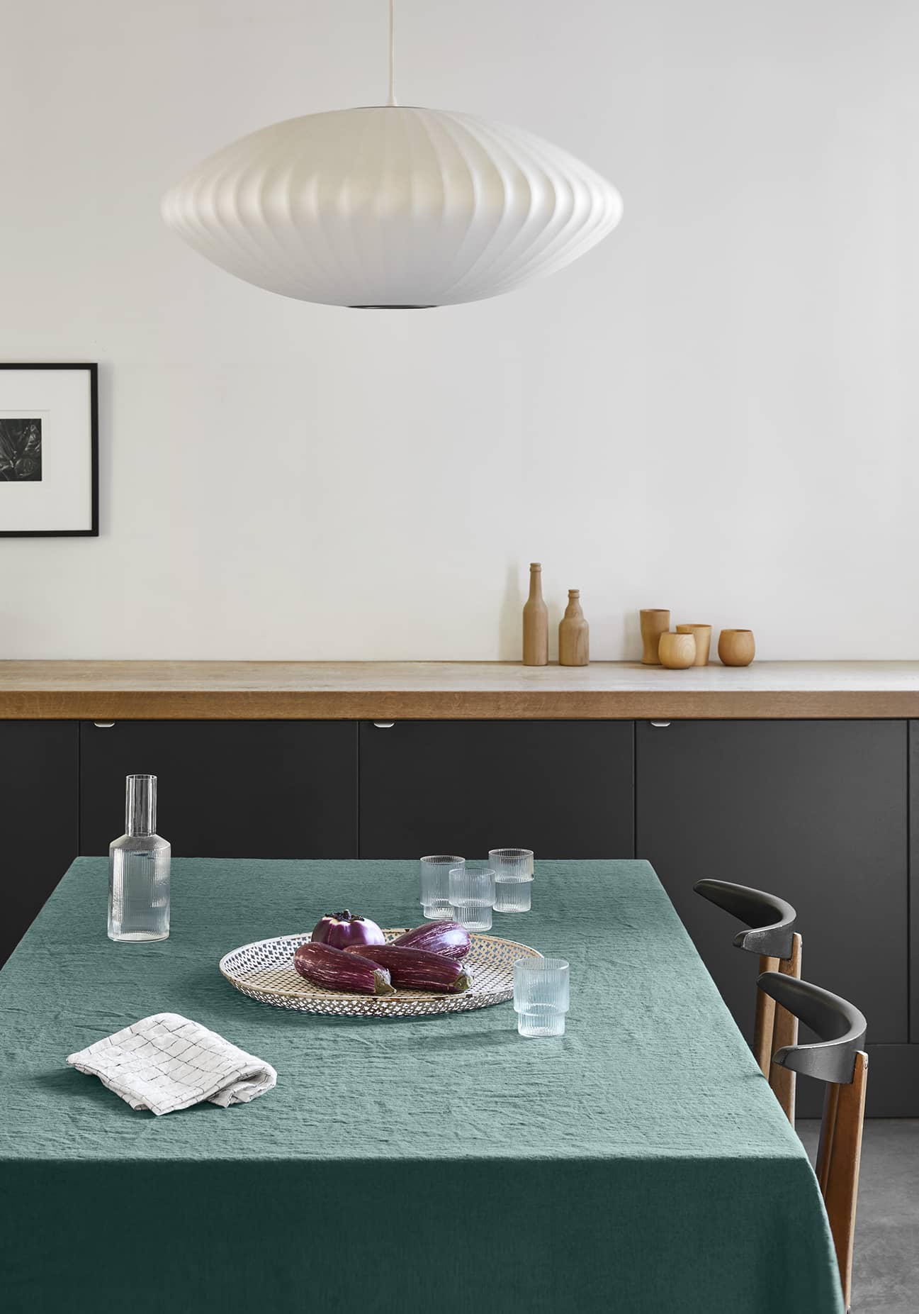 Linen Tablecloth Vintage Green