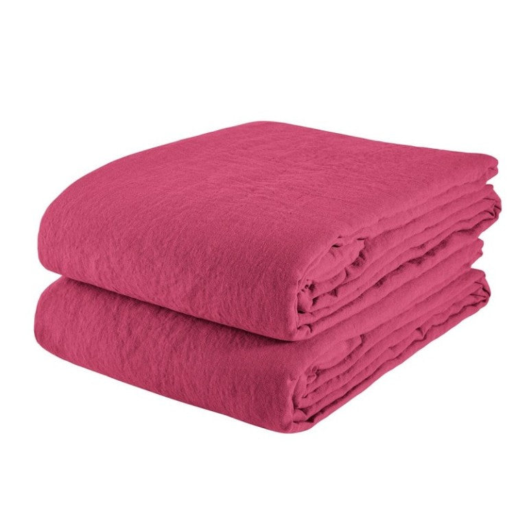 Linen Tablecloth Tyrian Pink