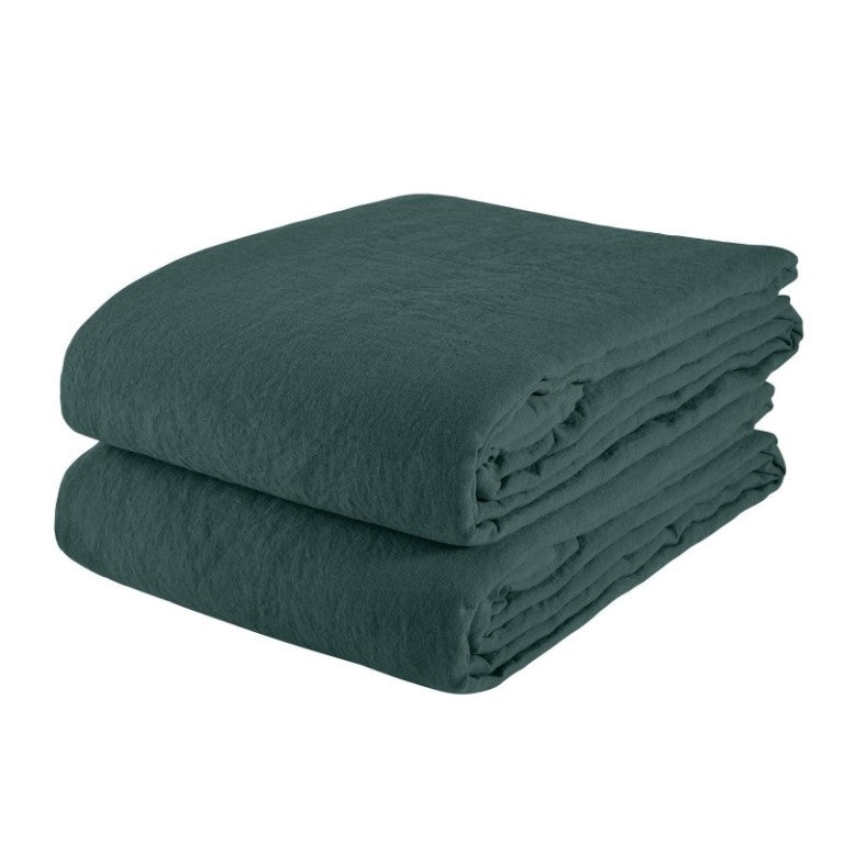 Linen Tablecloth Vintage Green