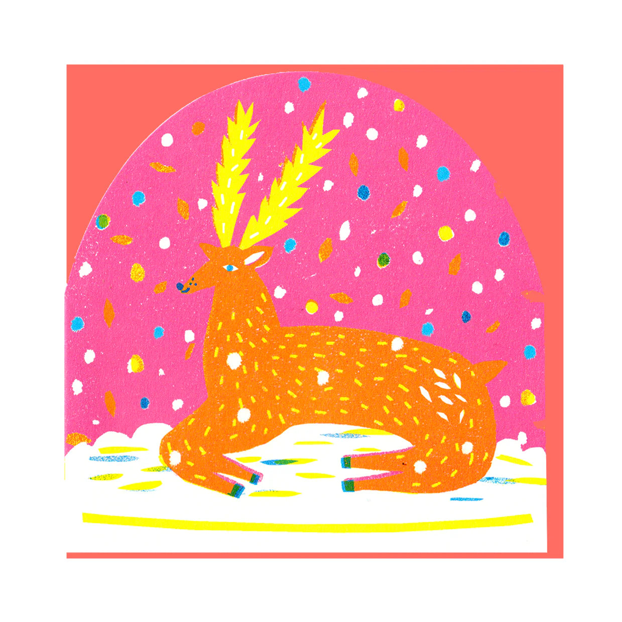 Reindeer Snowglobe Card