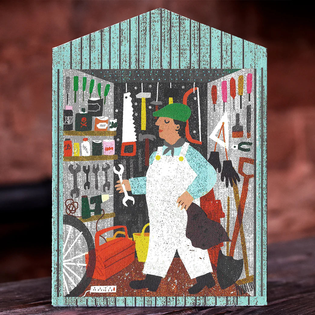 Work Shed Die Cut Card