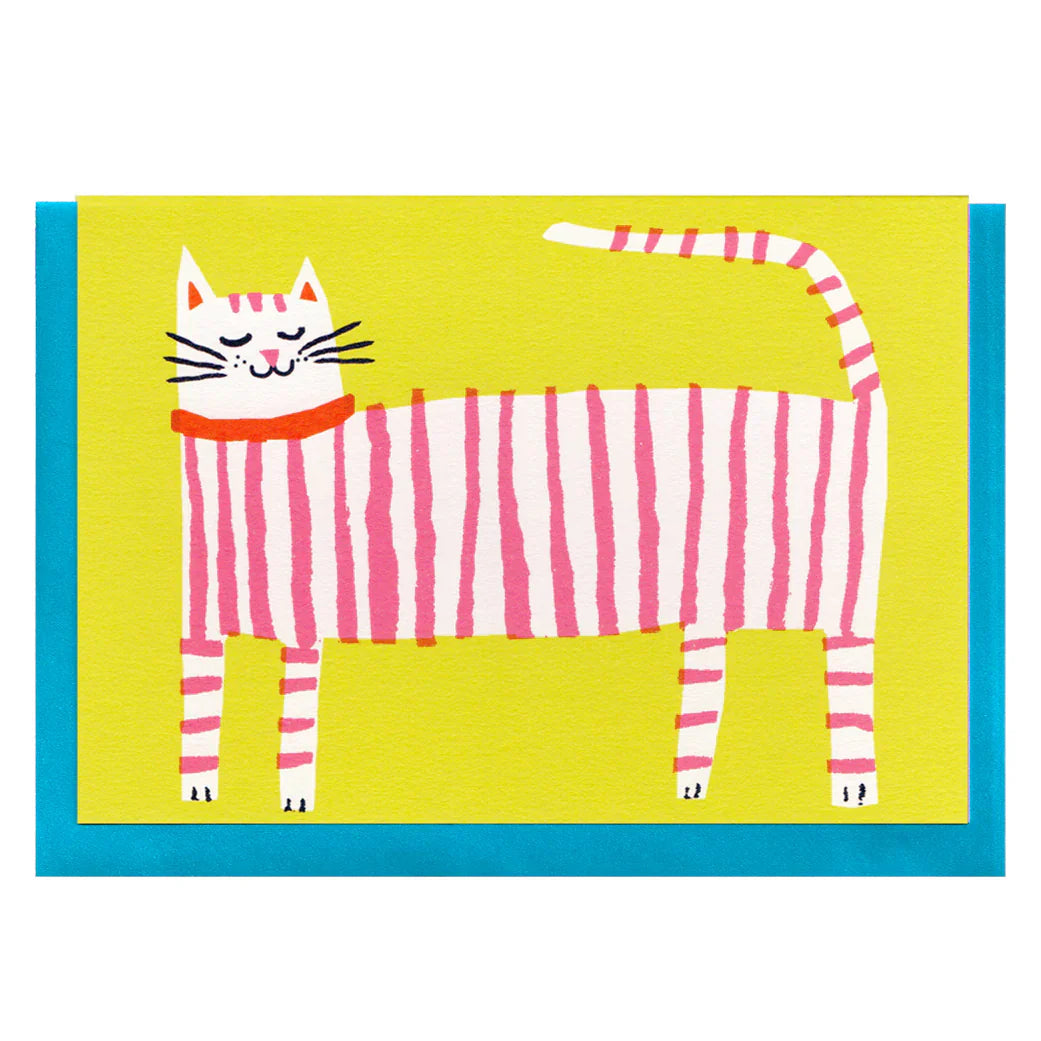Stripy Cat Card