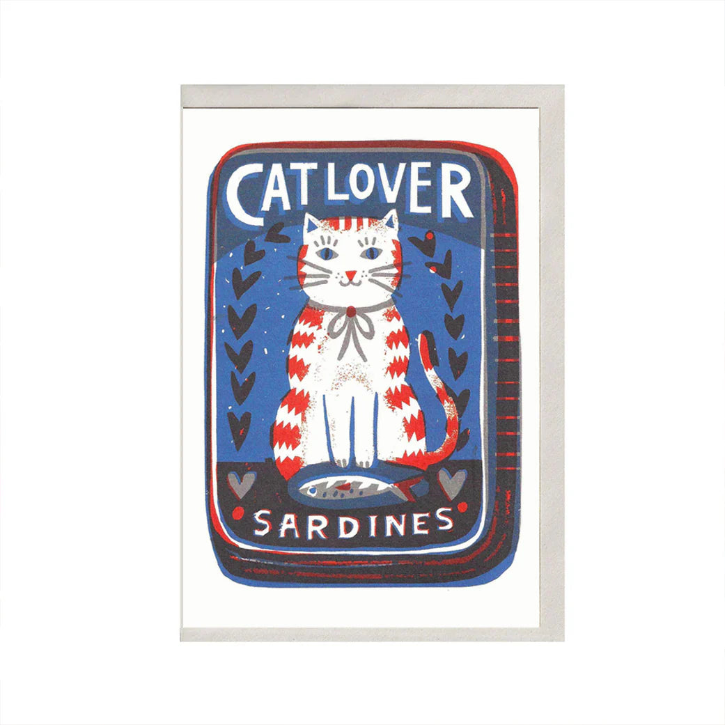 Cat Lover Sardines Card