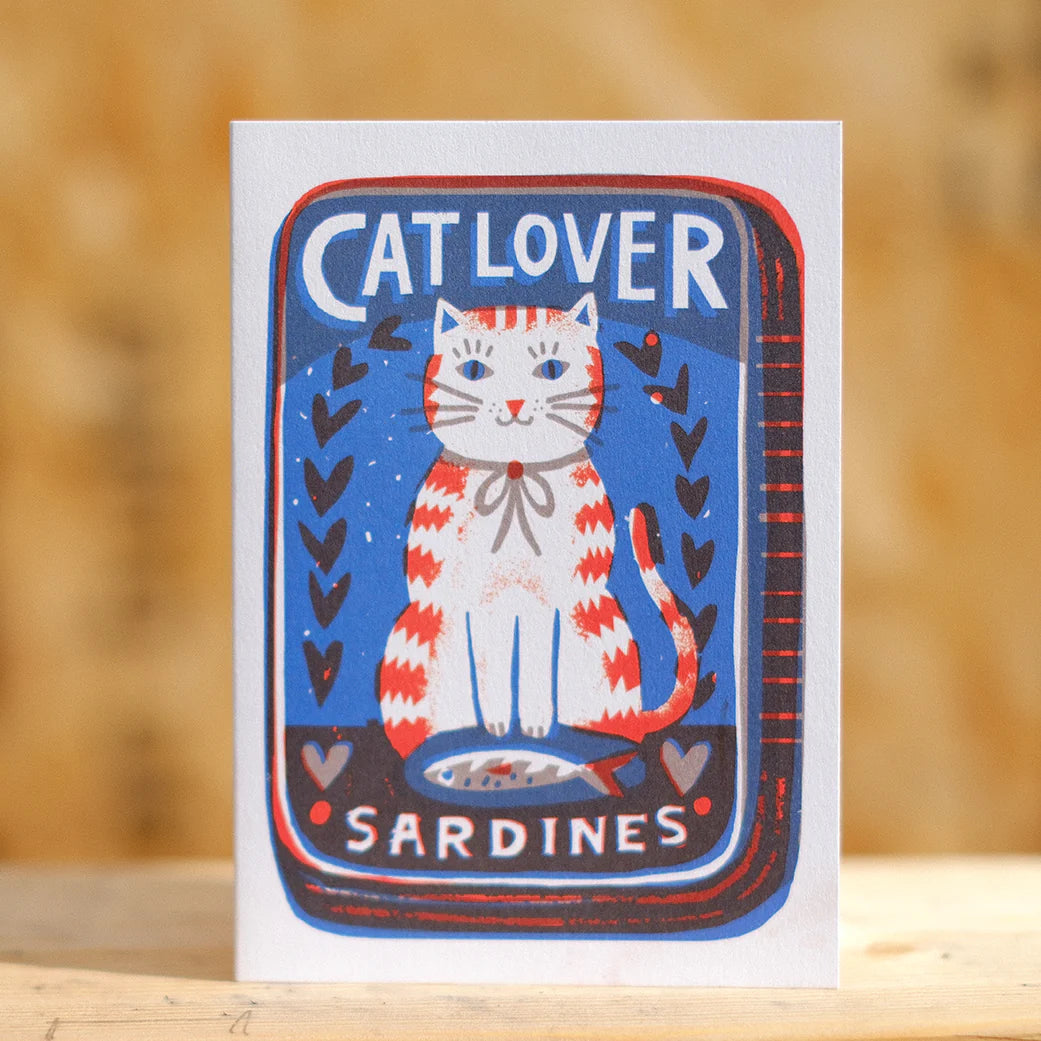 Cat Lover Sardines Card