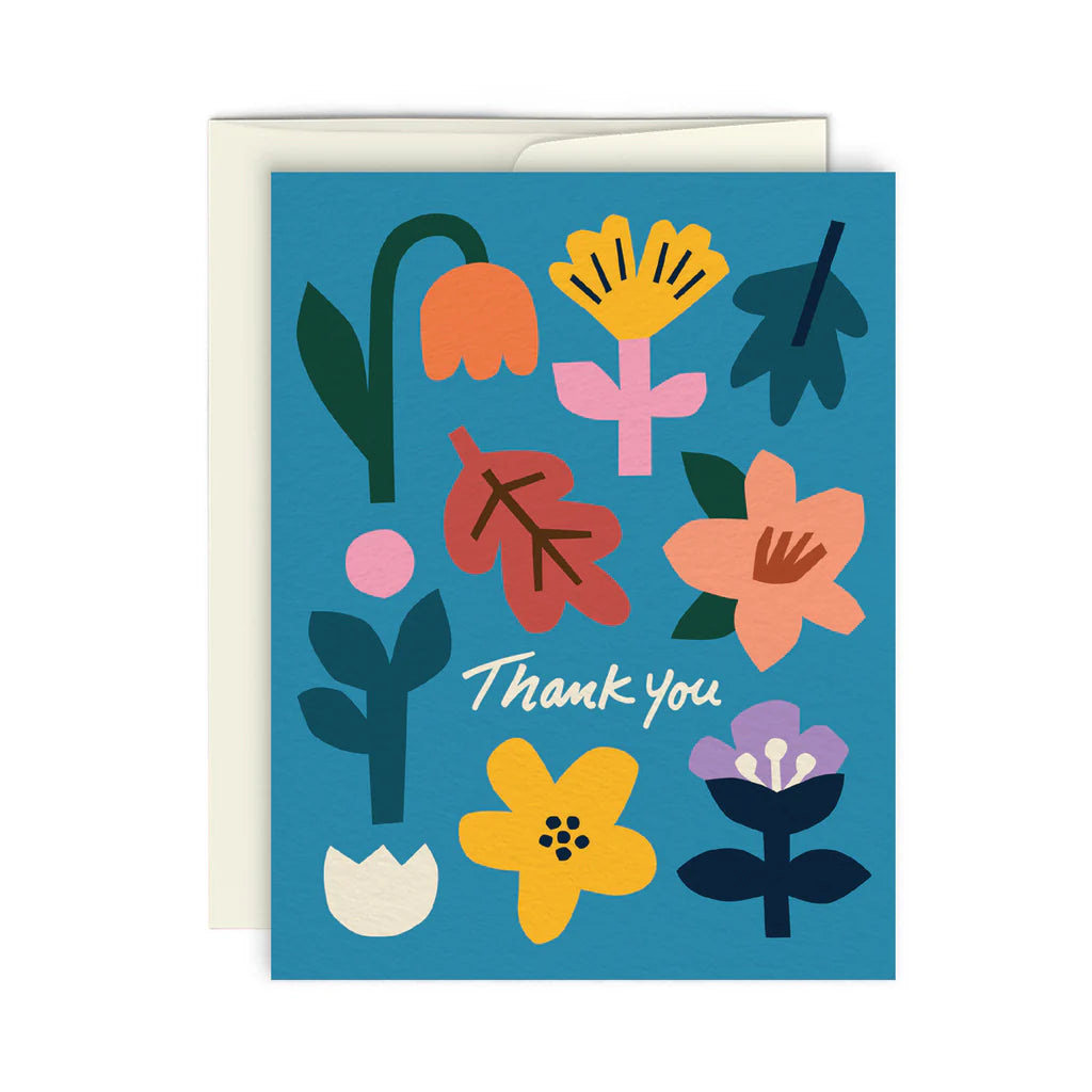 Thank You Blue Flower Card