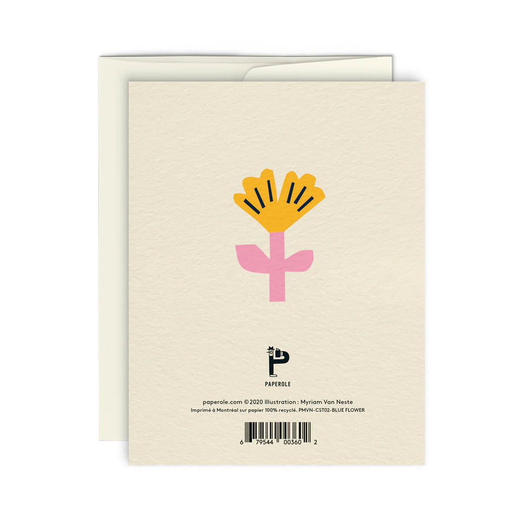 Thank You Blue Flower Card