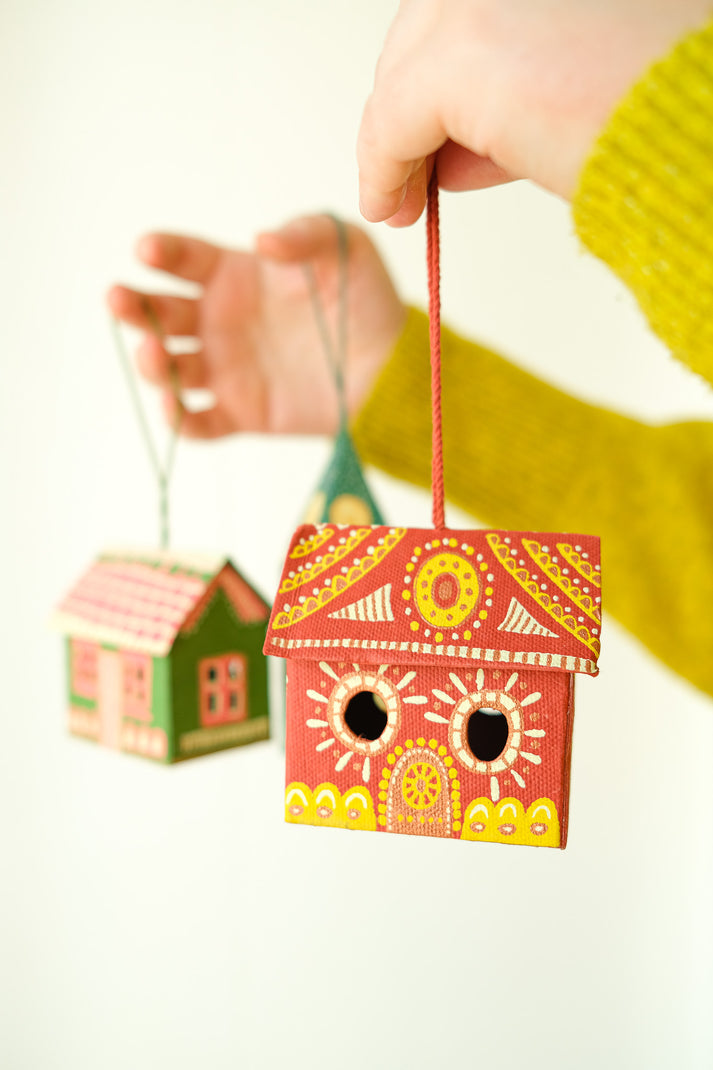 Red-Gingerbread House Ornament
