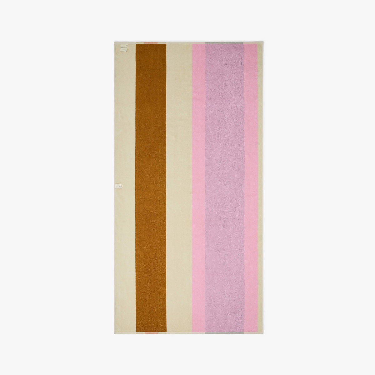 Martens & Martens Bath Sheet/Beach Towel - Red Dark Green Toffee Pink