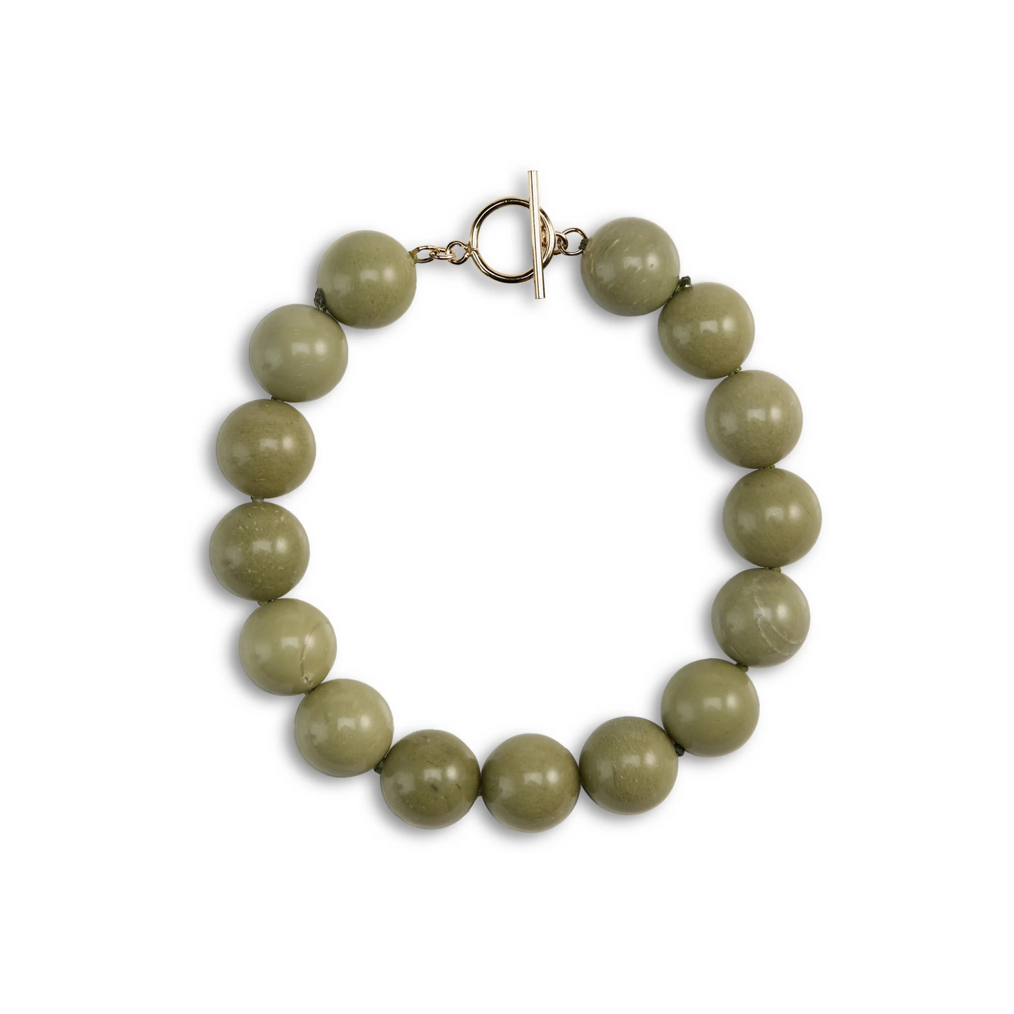 Grande Boule Avocado Jasper Bracelet