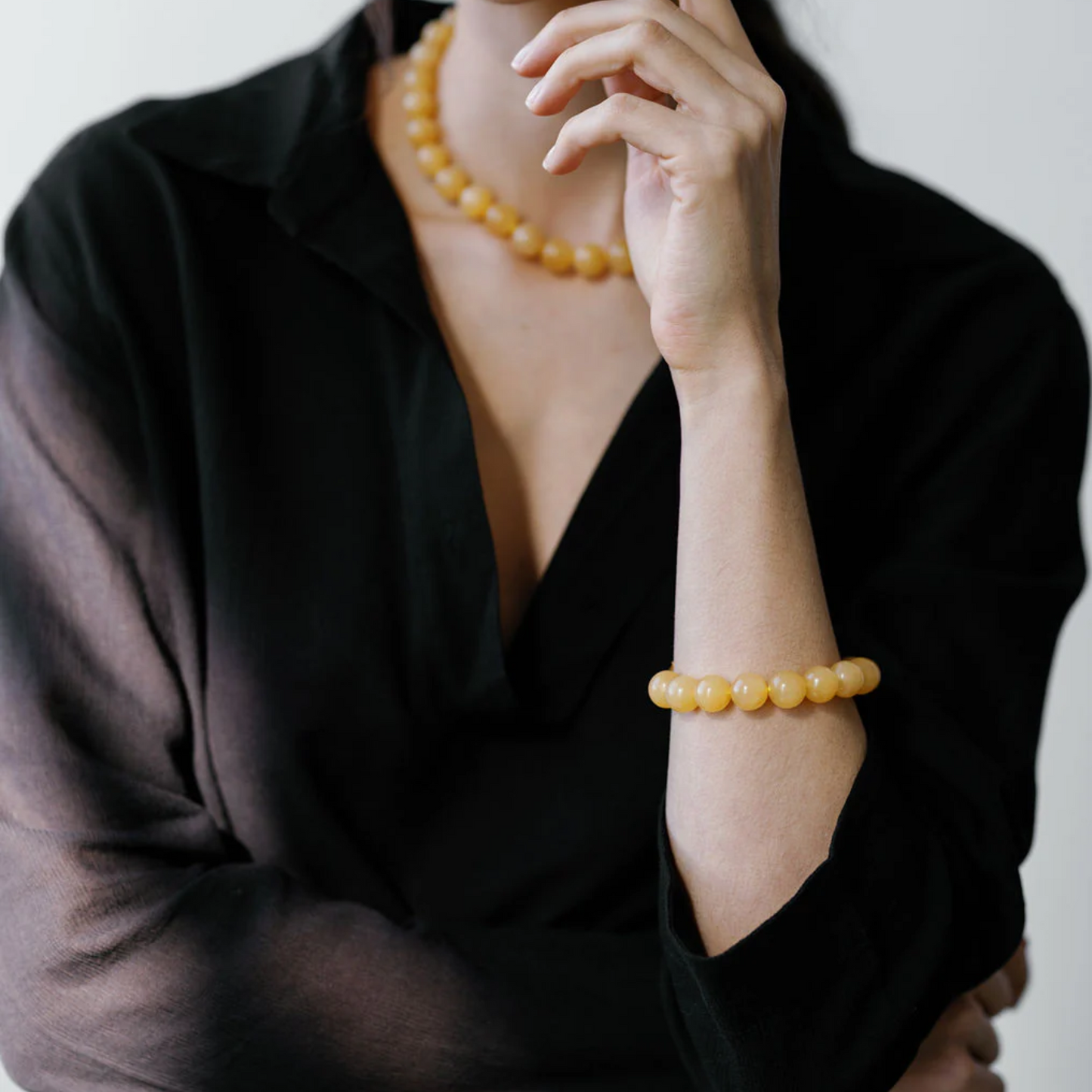 Grande Boule Honey Jade Bracelet