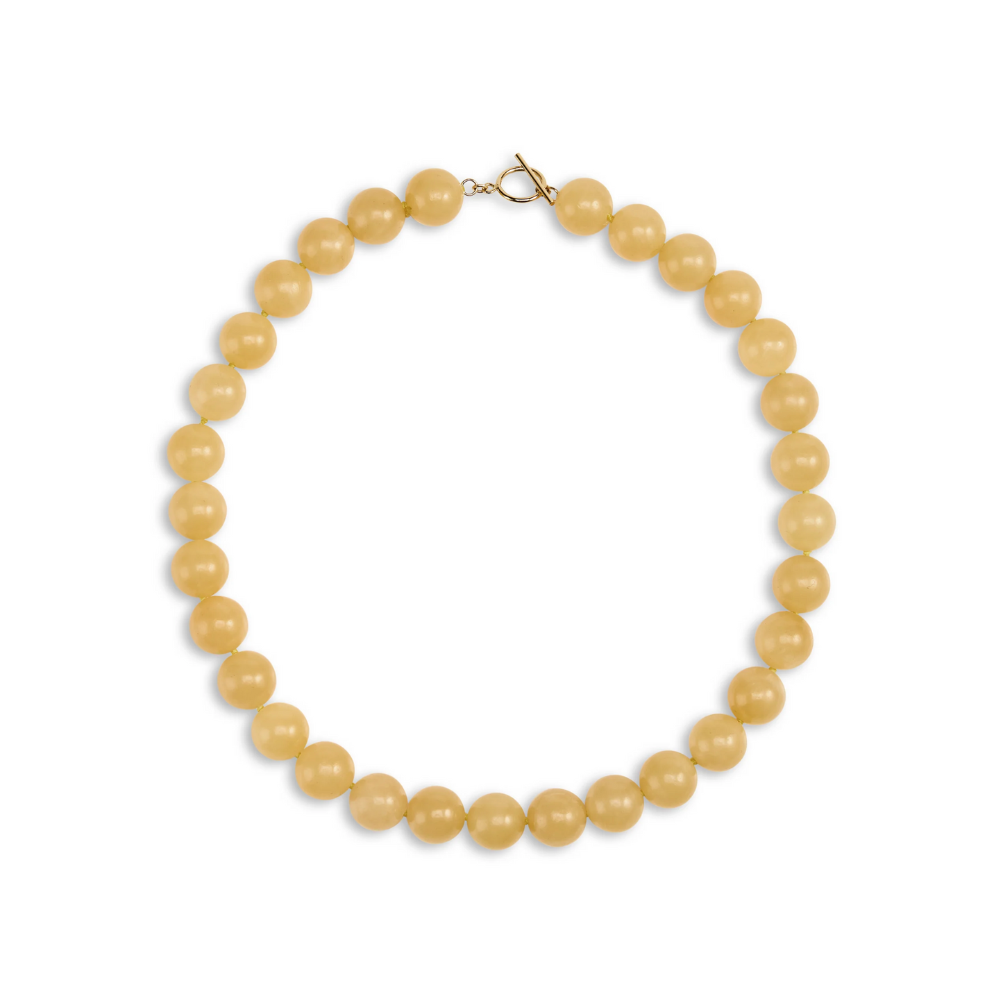 Grande Boule Honey Jade Necklace