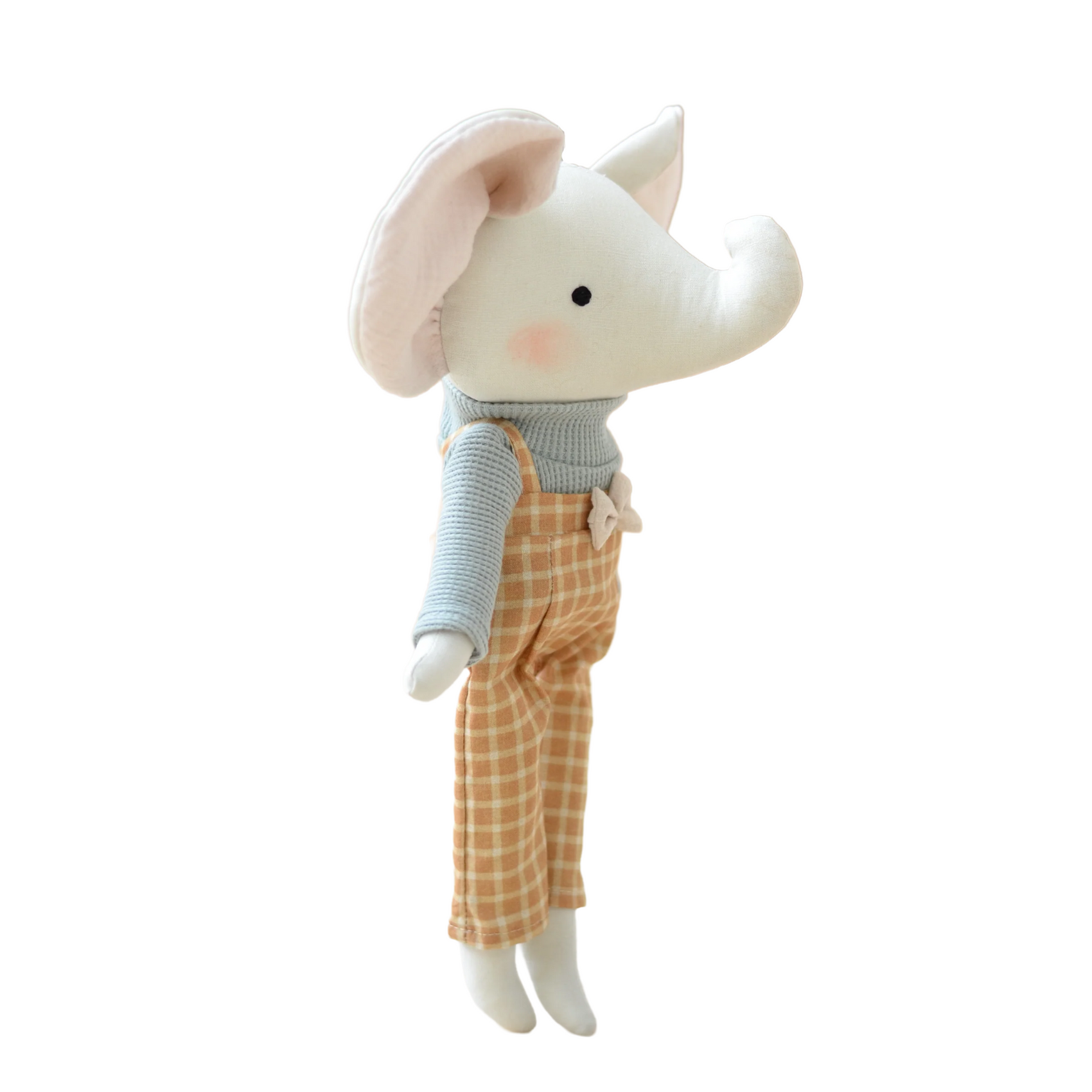 Elephant Heirloom Doll in Ocre Check Trousers