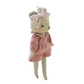 Bear Heirloom Doll in a Dusty Rose Romper