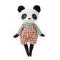 Panda Heirloom Doll in Red Gingham Shorts