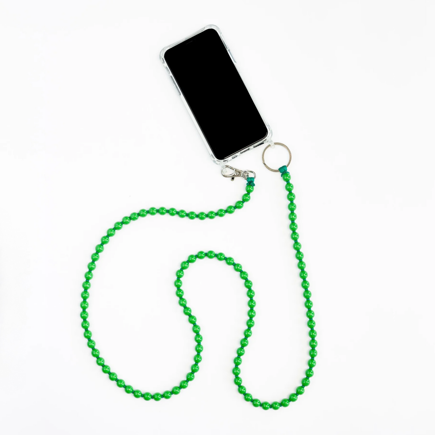 Beaded Phone Necklace Green