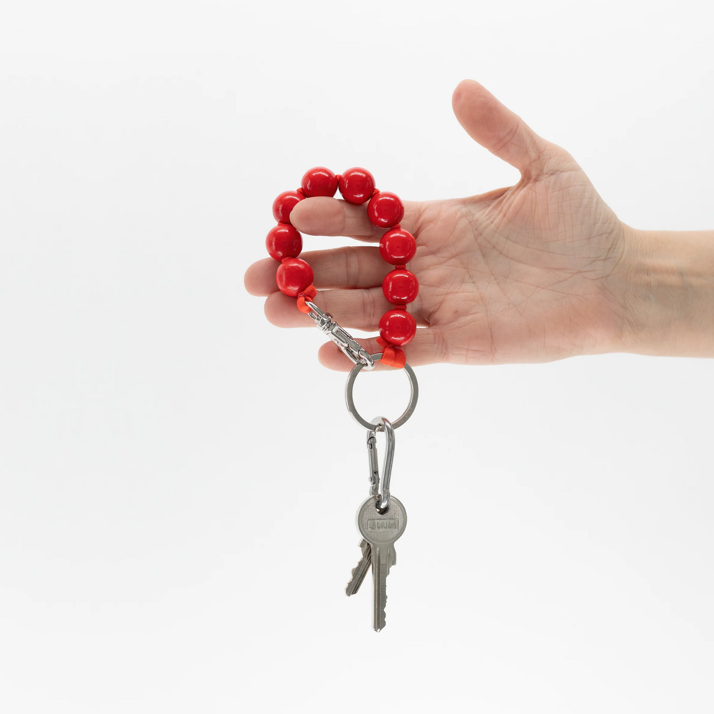 Beaded Key Holder Red