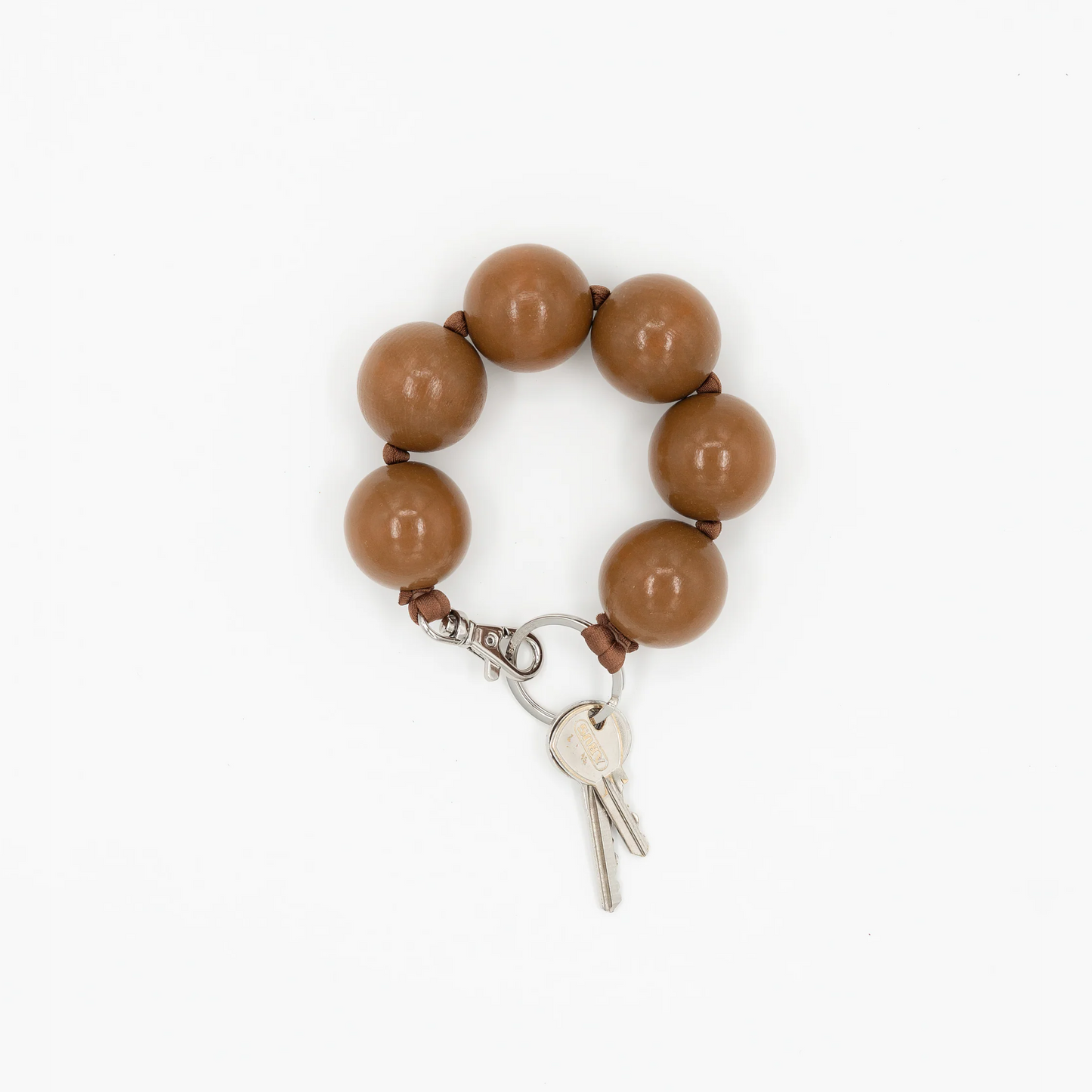 XL Beaded Key Holder Mocca