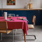 Linen Tablecloth Tyrian Pink